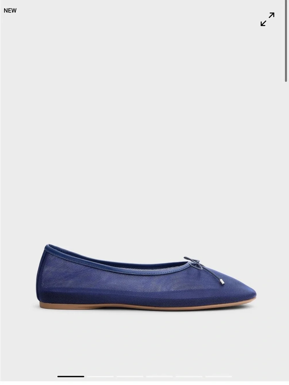 rag & bone Navy Mesh Bow Ballet Flats